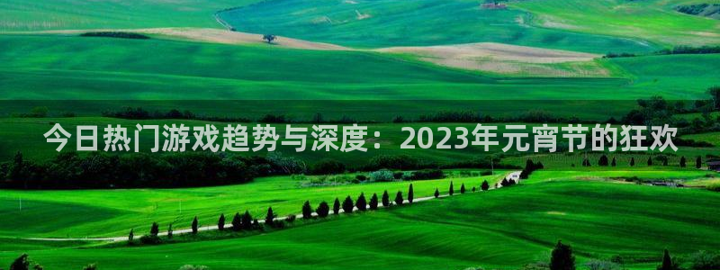 奇亿娱乐平台负责人：今日热门游戏趋势与深度：2023年元宵节
